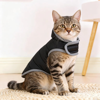 Reflective Pet Clothes Cute Windproof Reversible Kitten Jacket Coat Winter Warm Thicken Fleece Cat Costume For Small Cats Sphynx