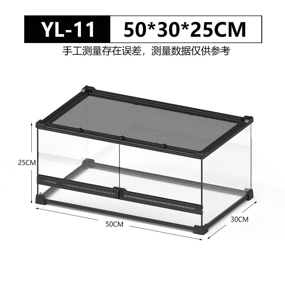 Front Door Rainforest Reptile Terrarium Climbing Breeding Box for Tree Frog Eyeliner Lizard Arboreal Ecological Landscape
