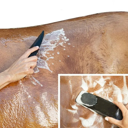 6 In 1 Horse Grooming Brush Equine Dog Bath Massage Shedding Deshedding Hair Removal Brush Multi Function Pet Cleaning Tool