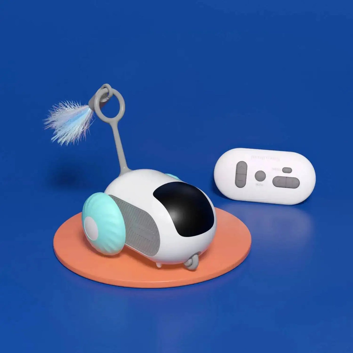 Cat Toys Car for Indoor Remote Control Smart Automatic Car with Tail Rechargeable LED Auto Moving Exercise Interactive Cat Toys
