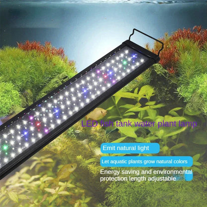 24WLED Aquarium Light,Waterproof Fish Tank Light For Water Plant Fish Coral Reef Light ,Full Spectrum,Extendabl Bracket,RGB LEDs