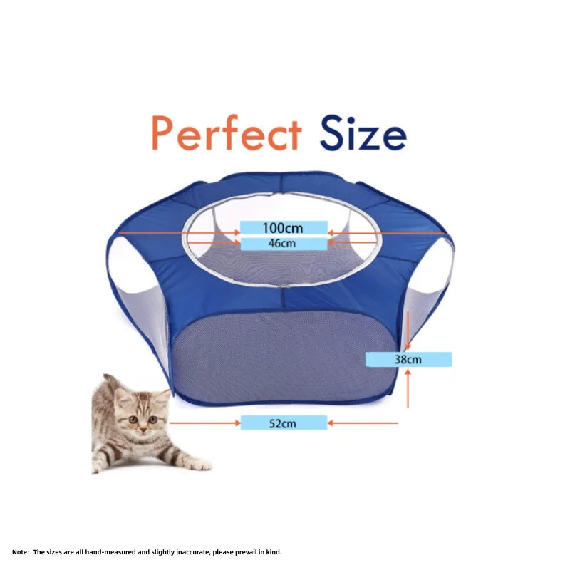 Portable Small Pet Cage Transparent Hedgehog Cage Tent Pet Playpen Open Folding Yard Fence For Dog Hamster Rabbit Guinea Pig