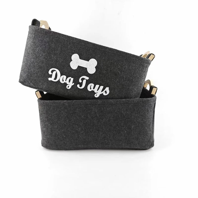 Pet dog toy felt storage box home storage basket dirty clothes storage bag storage basket Pet dog toy felt storage box