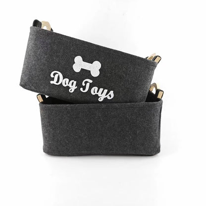 Pet dog toy felt storage box home storage basket dirty clothes storage bag storage basket Pet dog toy felt storage box