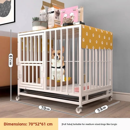 Indoor Large Medium Dog Cage with Toilet Pet Dog House Fence for Samoyed Labr Dog Cages Kennels And Run Outdoor Supplies
