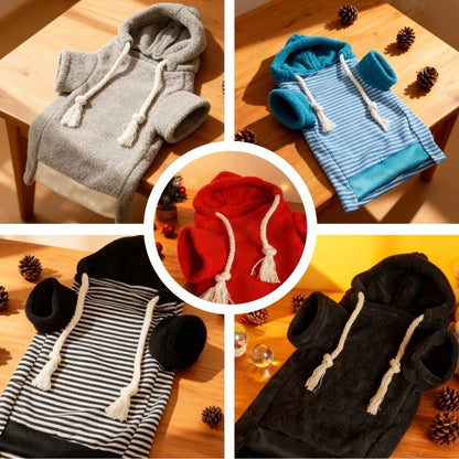 Skin Friendly Elastic Ferret Hoodie Cozy Soft Ferret Pullover Thick Fleece Stylish Drawstring Hamster Coat Daily Party