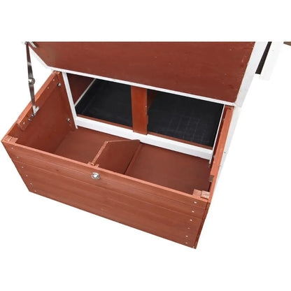 natura chicken coop with outdoor run – outdoor hen house with two nesting boxes – easy to clean chicken pen, pull-out plastic t