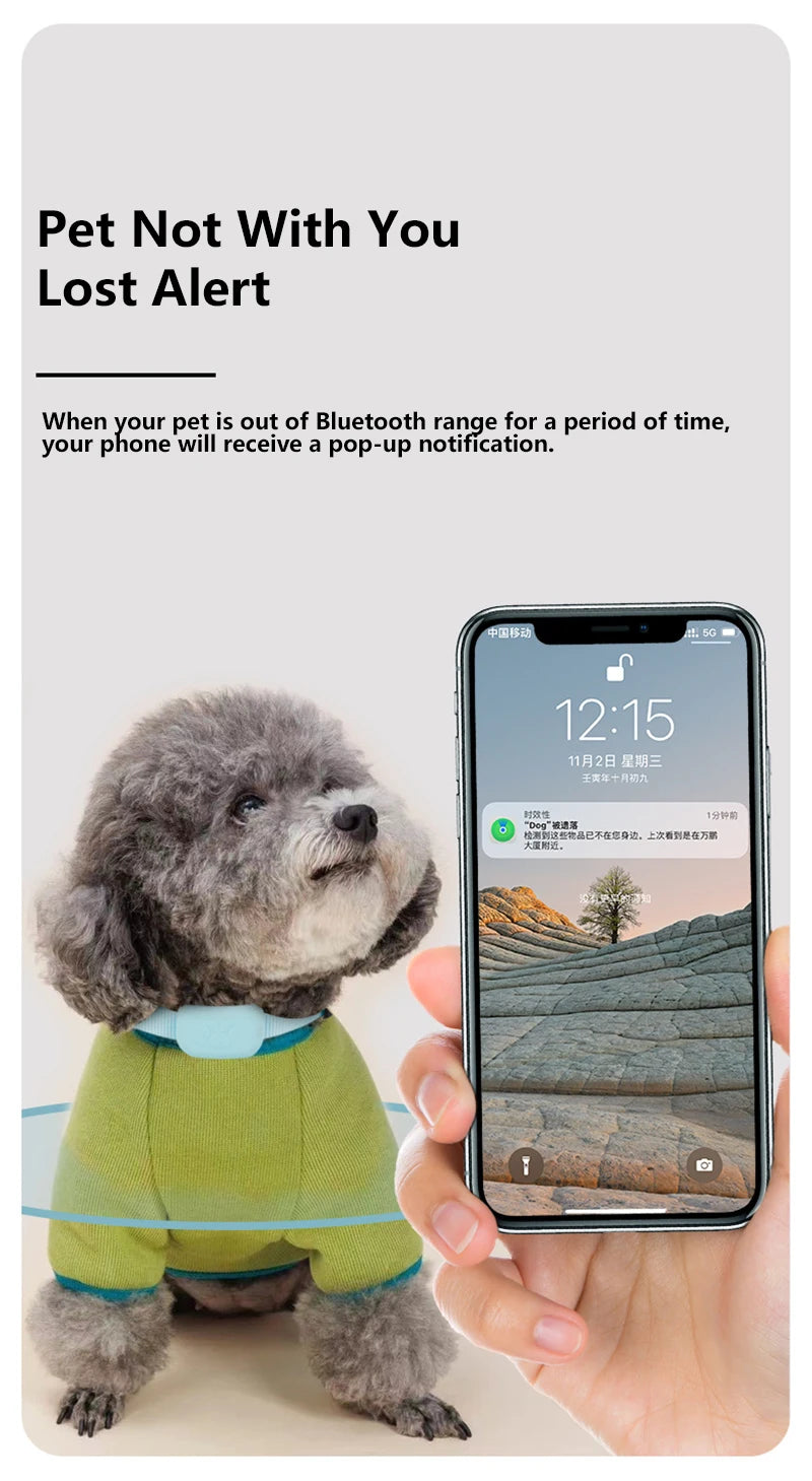 New Pet GPS Tracker Collar for Cats Dogs iOS Compatible Find My Device Anti Lost Waterproof Real Time Tracking Smart Locator