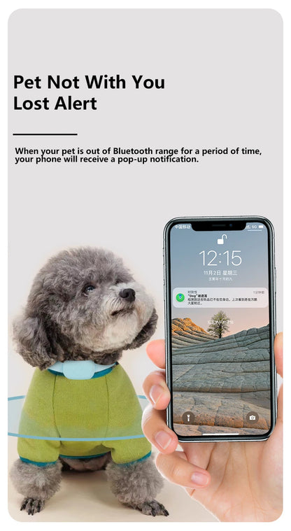 New Pet GPS Tracker Collar for Cats Dogs iOS Compatible Find My Device Anti Lost Waterproof Real Time Tracking Smart Locator