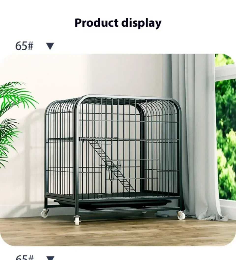 Window Openable Mesh Cat Cages Creative Pet Villa Duplex Luxury Cat Dog House Durable Metal Pet Room Modern Minimalist Doghouse