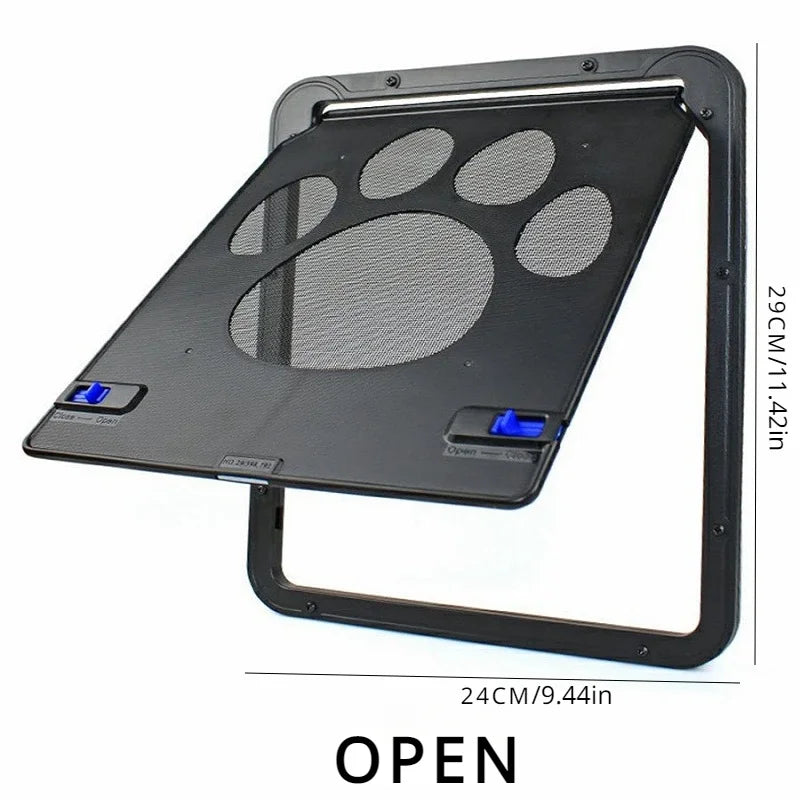 Pet Door Outdoor Dogs Cats Window Gate House Enter Freely Fashion Pretty Garden New Safe Lockable Screen Easy Install  Dog Gate