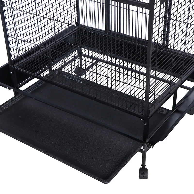 NO STOCK, PLEASE DONT BUY Wire Iron Metal Bird Cage with Wheel Aviary Canary Pigeon Breeding Aviaries Large Bird Cages