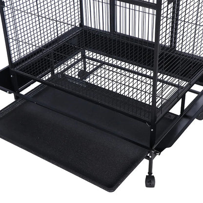 NO STOCK, PLEASE DONT BUY Wire Iron Metal Bird Cage with Wheel Aviary Canary Pigeon Breeding Aviaries Large Bird Cages