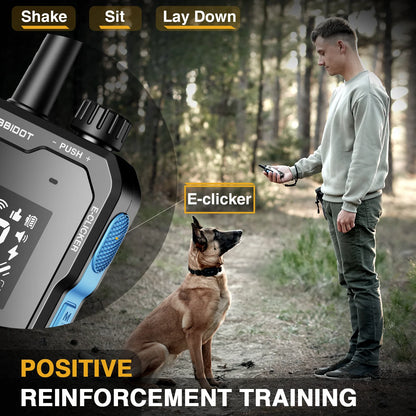 ABBIDOT T70 Dog Training Collar 2 in 1 Strap With E-clicker Electric Shock 4100ft 1250m Waterproof 118 Levels 2025 New Version