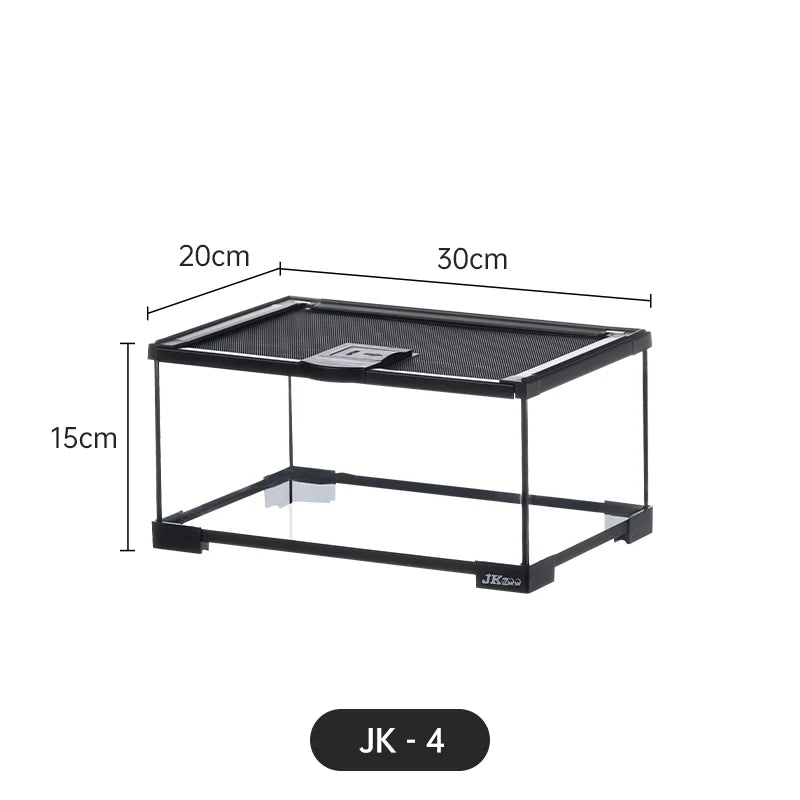 Climbing Pet Glass Tank,Lizard&Frog Habitat,Water Turtle&Hermit Crab Tank,Spider Enclosure for Reptiles,Horned Frog Breeding