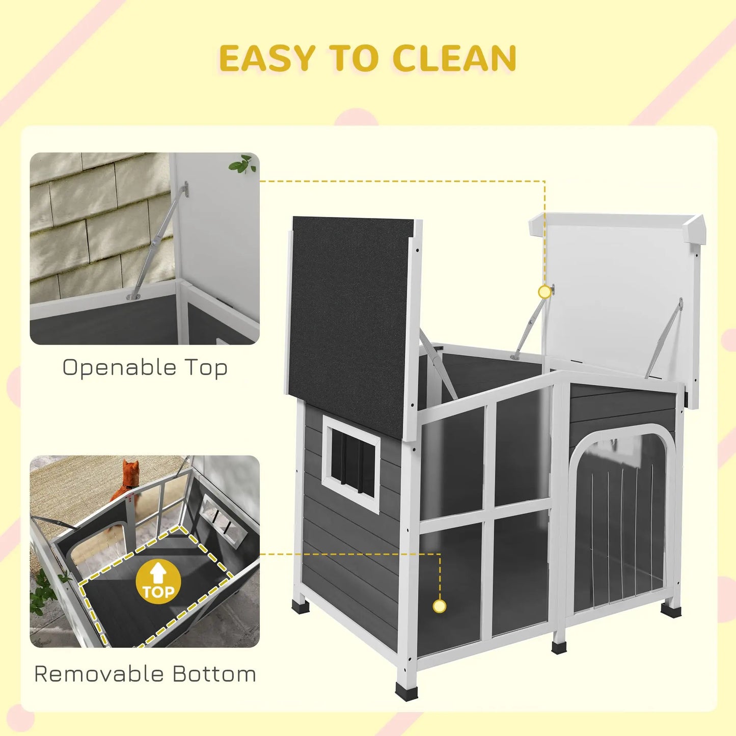 High Quality Dog House Outdoor 2 Story Dog House Waterproof Dog House For Sale