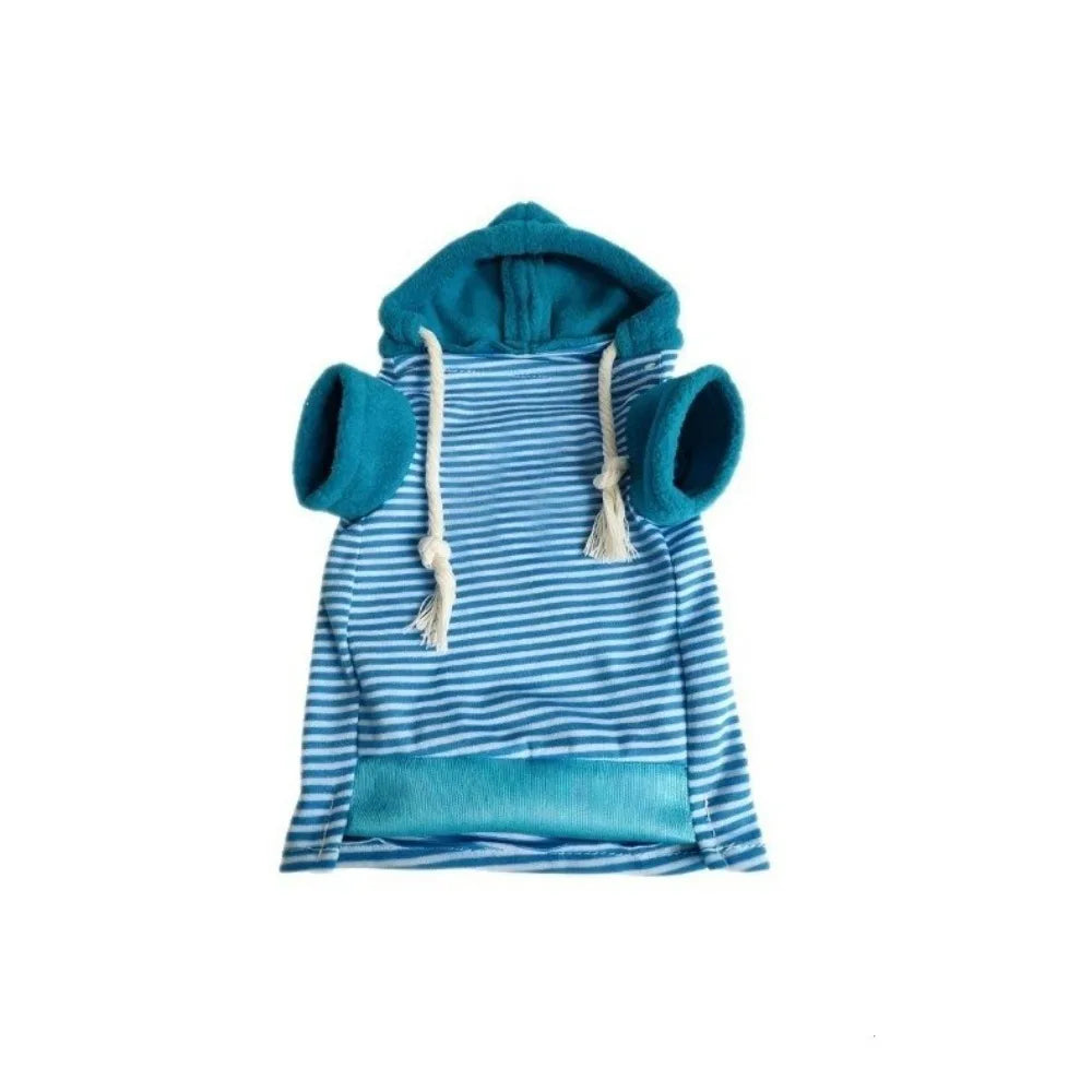 Skin Friendly Elastic Ferret Hoodie Cozy Soft Ferret Pullover Thick Fleece Stylish Drawstring Hamster Coat Daily Party