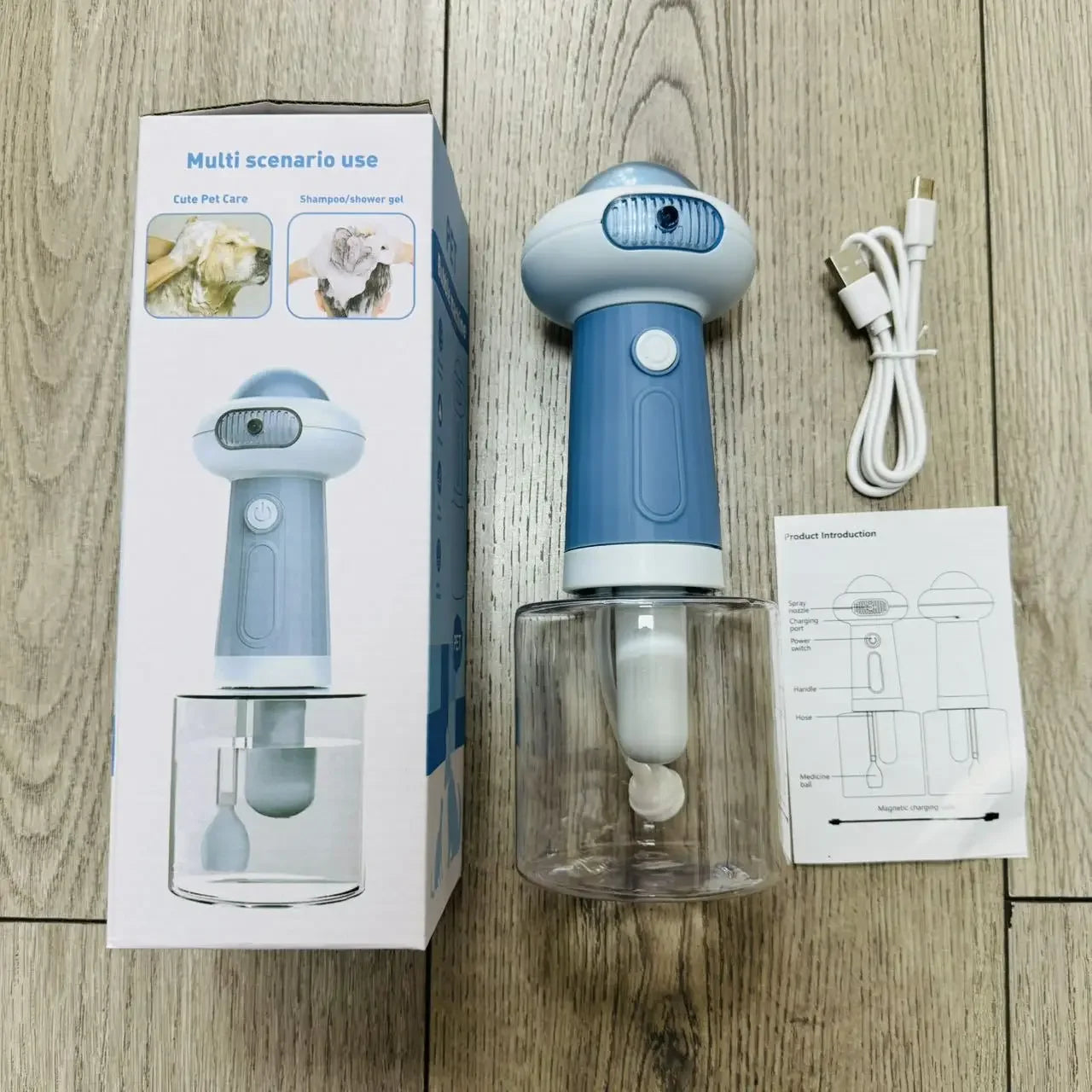 Pet shower gel frother, bubble machine, dog and cat shower gel frother, second-generation