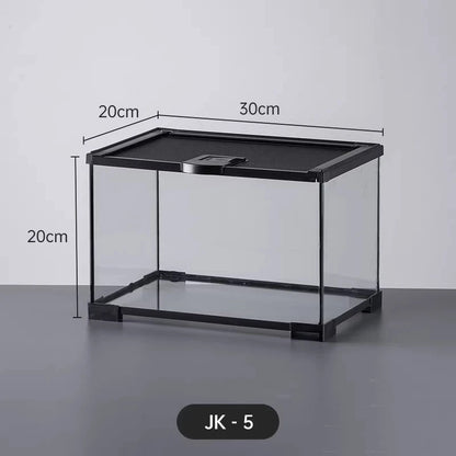 Professional glass reptile terrarium for chameleon,lizard,and snake,suitable for horned frog and water turtle,clear ventilation