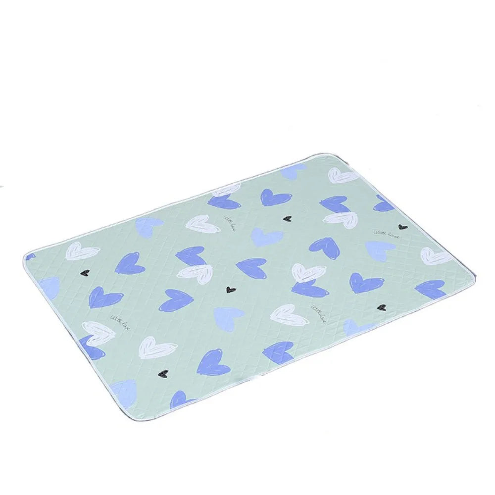 Pet Diaper Pads 80*120cm Urine Mat Cute Waterproof Urine Pads Cloth Large Breathable Bed Protector Diaper Toddlers