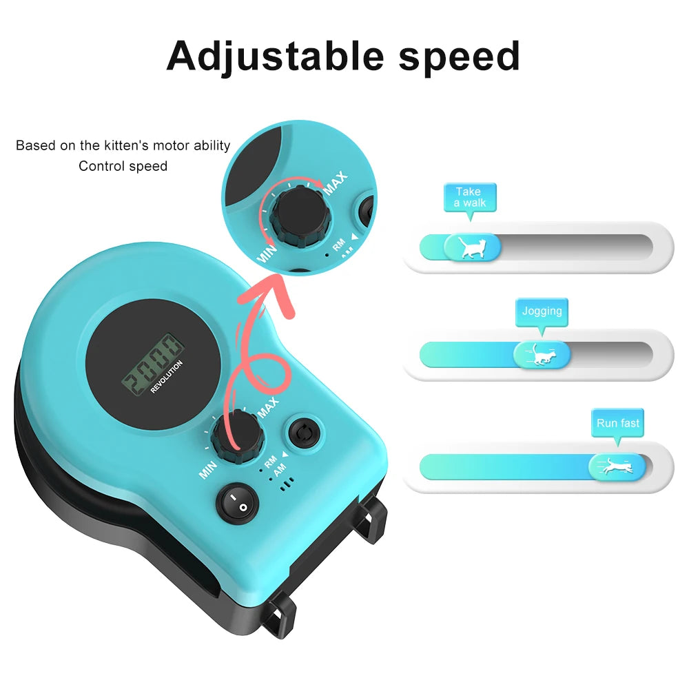 Interactive cat and dog chase toy, USB charging automatic bait, used for pet exercise and training, durable plastic material