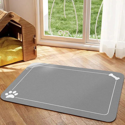 Diatomaceous mud pet mat Feeding mat for cats and dogs non-slip anti-spill easy to clean pet placemat absorbent quick drying mat