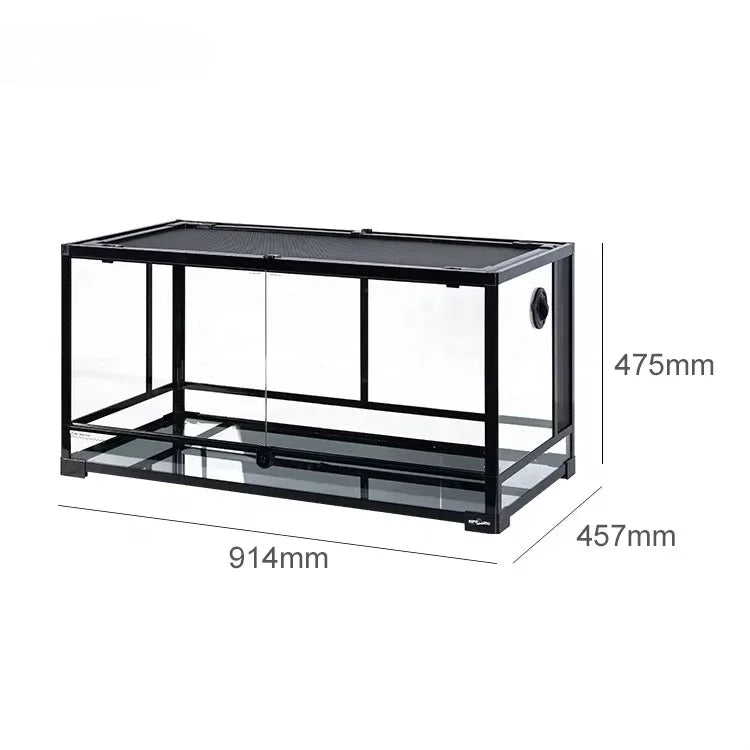 50 Gal 189 L Reptile Tank With Full Glass Sides Custom  Reptile Habitat Products Black Reptile Terrarium Cage