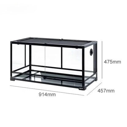 50 Gal 189 L Reptile Tank With Full Glass Sides Custom  Reptile Habitat Products Black Reptile Terrarium Cage