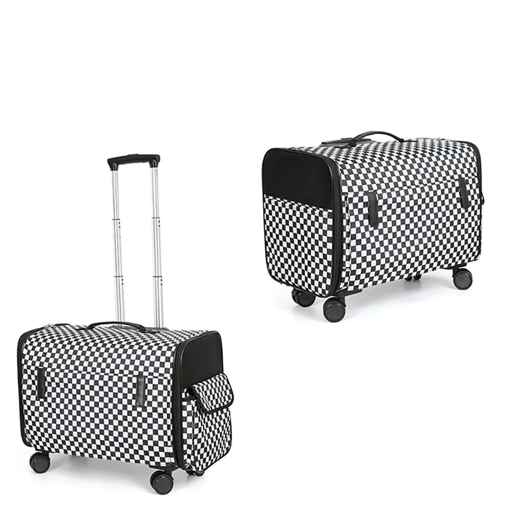 Large Pet Dog Trolley Load 15KG 4 Universal Wheels Pet Stroller Cat Dog Carrier Bag Wheeling Suitcase For Big Pet Travel Case