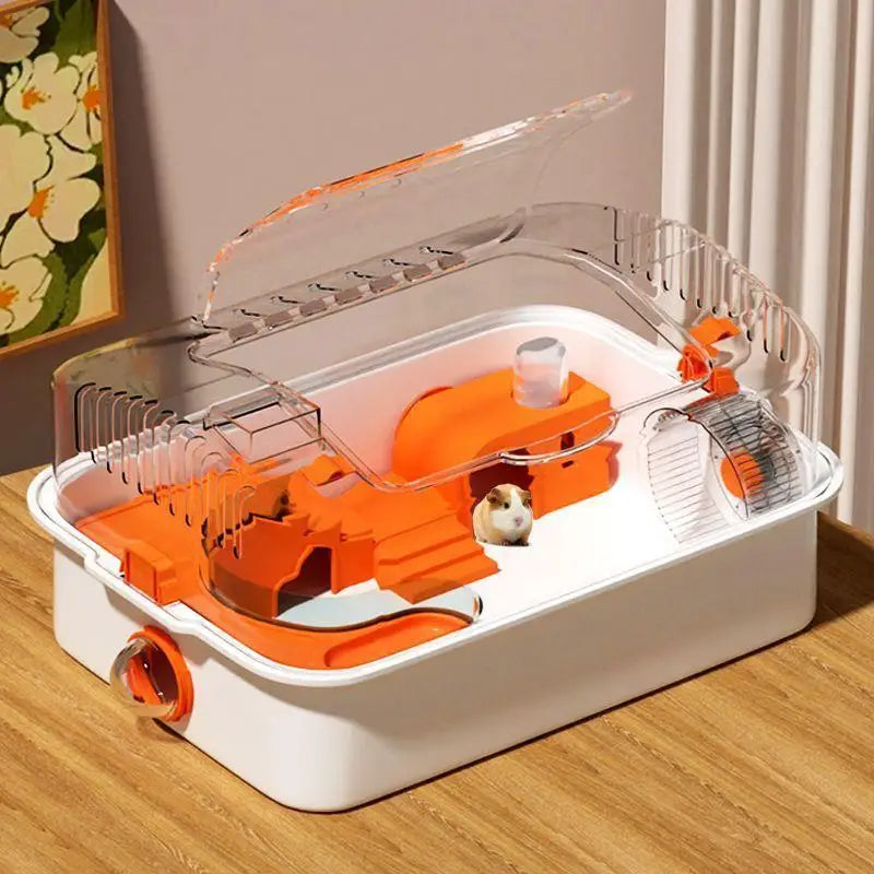 Hamster Cage Large And Cheap Acrylic Transparent Gold Bear Luxury Villa Breeding Box Supplies Set