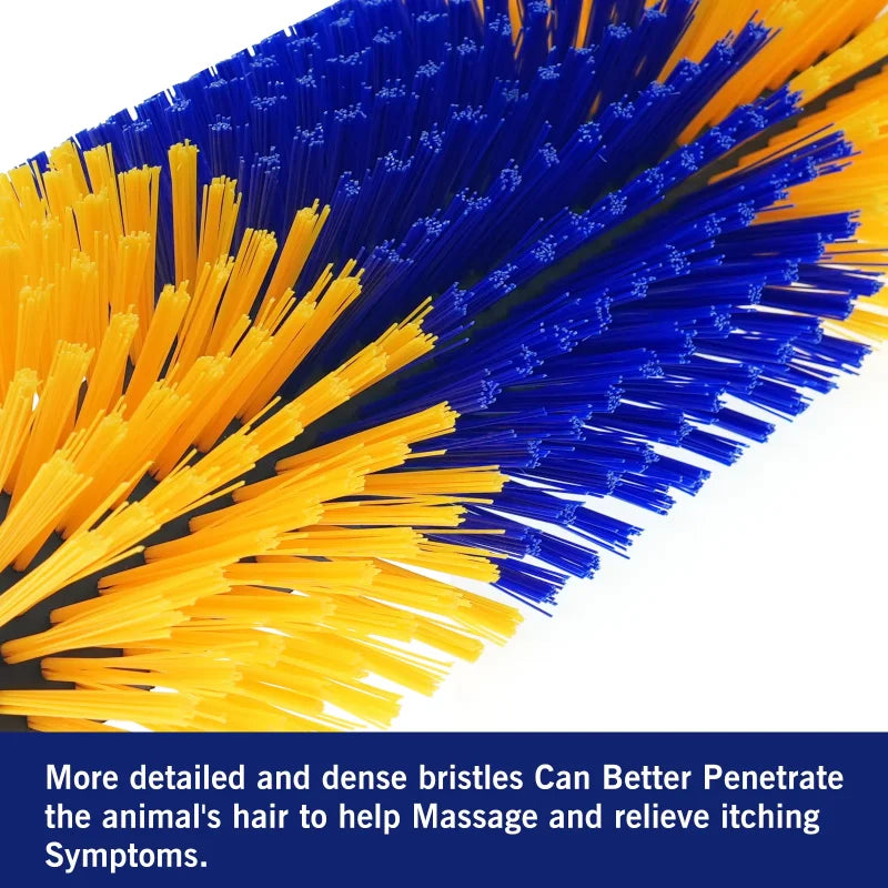 Livestock Grooming Brush Deep Massage Grooming Tool Quick-Connect System For Cow Horse Goat Sheep Itch Relief Back Scratching