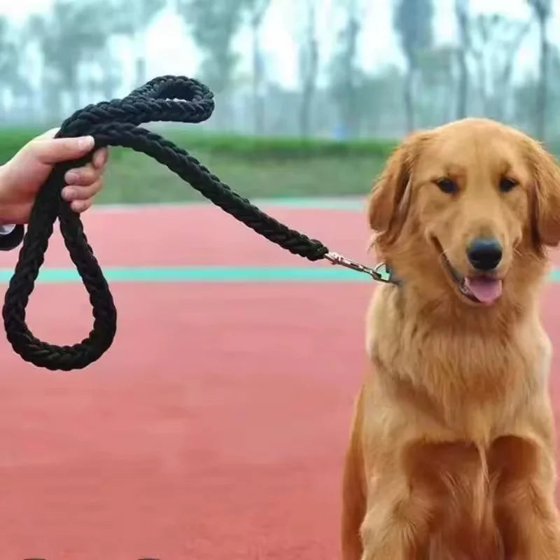 Heavy-Duty 8-Strand Nylon Braided Dog Leash Durable Handmade Pet Rope For Medium Large Dogs Walking Training Control Anti-Tear