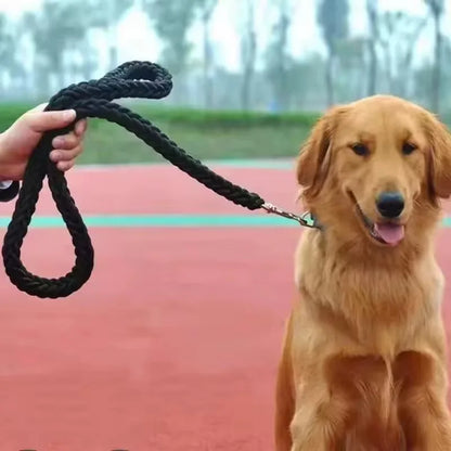 Heavy-Duty 8-Strand Nylon Braided Dog Leash Durable Handmade Pet Rope For Medium Large Dogs Walking Training Control Anti-Tear