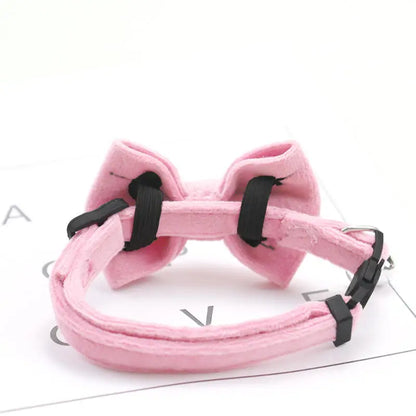 Pet Collars New Pet Bow Bell Collars Cute Cat Collars Pet Supplies Multicolor Adjustable Pets Dressing Tool Pets Accessories