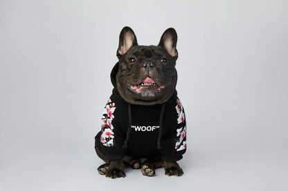 Woof Dog Hoodies M-3XL French Bull Dog Autumn Spring Clothing 2 Legged Warm Pet Outfit Sweaters