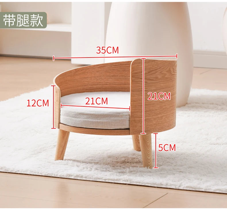 Solid wood pet nest, sofa cat t, dog bed can be dismantled and washed, small and medium-sized pets can sleep in cat bed in all