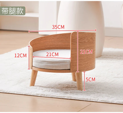 Solid wood pet nest, sofa cat t, dog bed can be dismantled and washed, small and medium-sized pets can sleep in cat bed in all