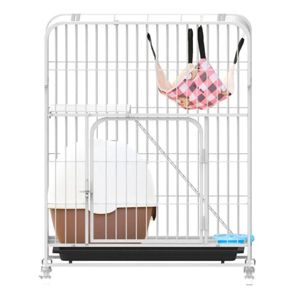 Window Openable Mesh Cat Cages Creative Pet Villa Duplex Luxury Cat Dog House Durable Metal Pet Room Modern Minimalist Doghouse