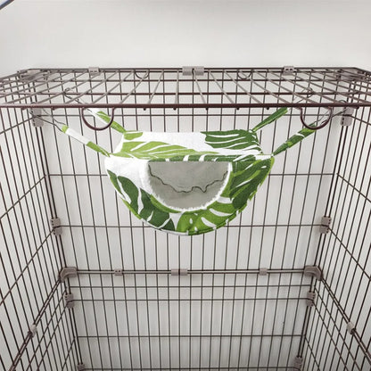 2025 Hanging Ferret Hammock Cage Printed with Hooks Hamster Hammock Ferret Warm Bed For Guinea Pig Hideout Mouse