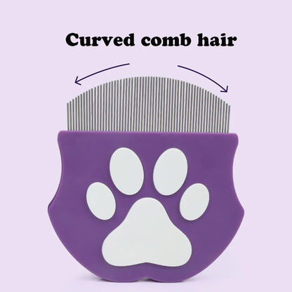 Pet Grooming Comb - Flea Comb for Cats & Dogs, Curved Design for Face & Body, Mini Detangling Brush for Pets 침구청소기 강아지미용  pet