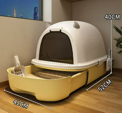 Extra Large Odor-proof Cat Litter Box Fully Enclosed Cat Toilet Foldable Storage Drawer-style Cat Litter Box Pet Supplies