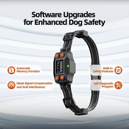 New Upgrade Smart GPS Wireless Dog Fence, Pet Training Collar,Electronic Fence,Invisible Virtual Outdoor Waterproof OLED Screen