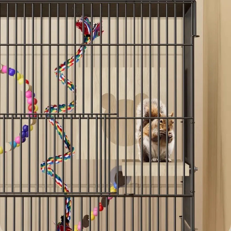 ‌3-Tier Extra Large Small Pet Cage - Sugar Glider Ferret-Proof Habitat, Multi-Level Rat Mansion Villa, Chew-Proof Removable Tray