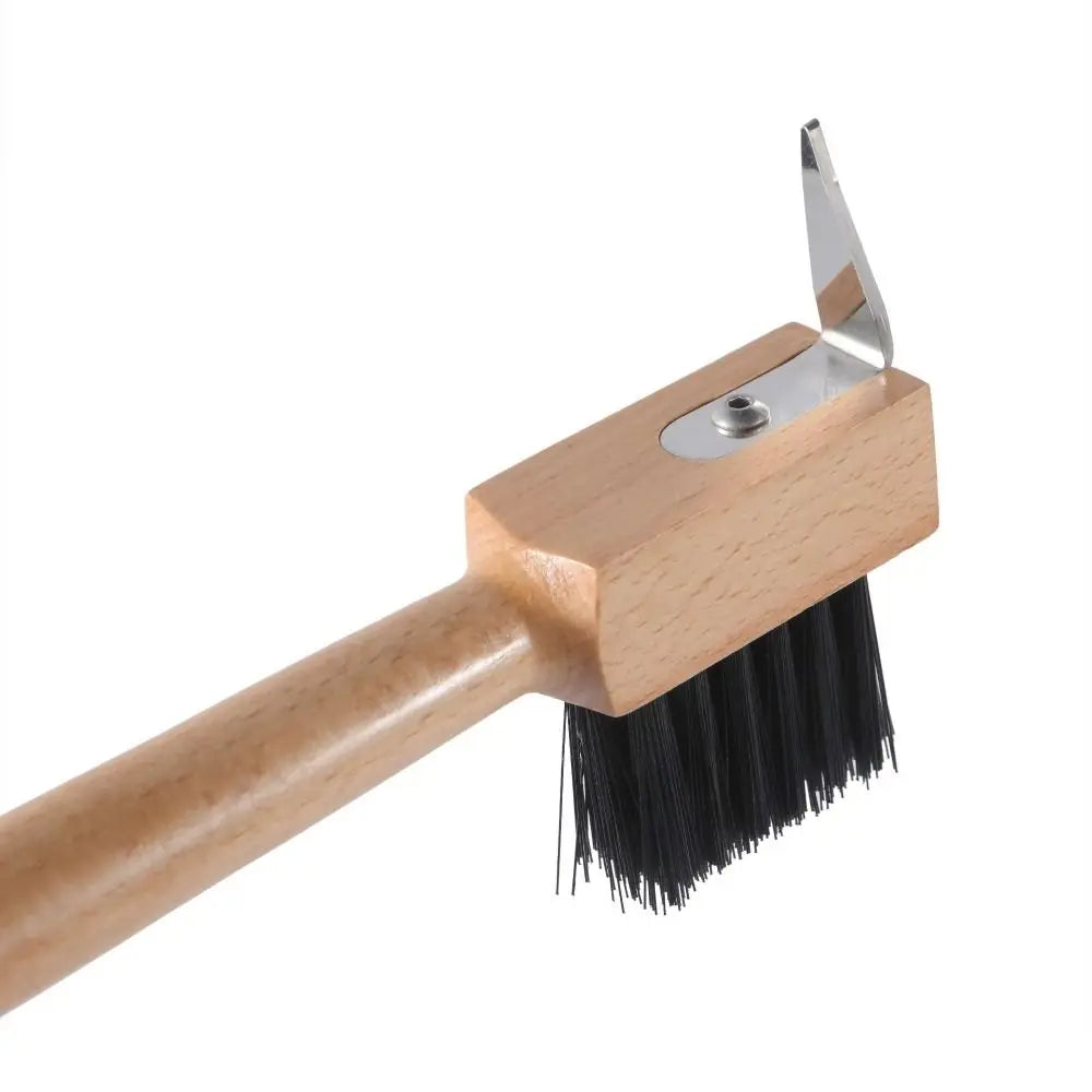 Wooden Handle Horses Hoof Pick Grooming Brush Farming Tools Hoof Cleaning Brush Trimming Stainless Steel Horses Grooming Pick