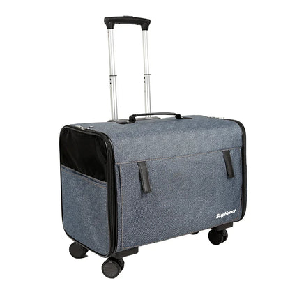 Large Pet Dog Trolley Load 15KG 4 Universal Wheels Pet Stroller Cat Dog Carrier Bag Wheeling Suitcase For Big Pet Travel Case