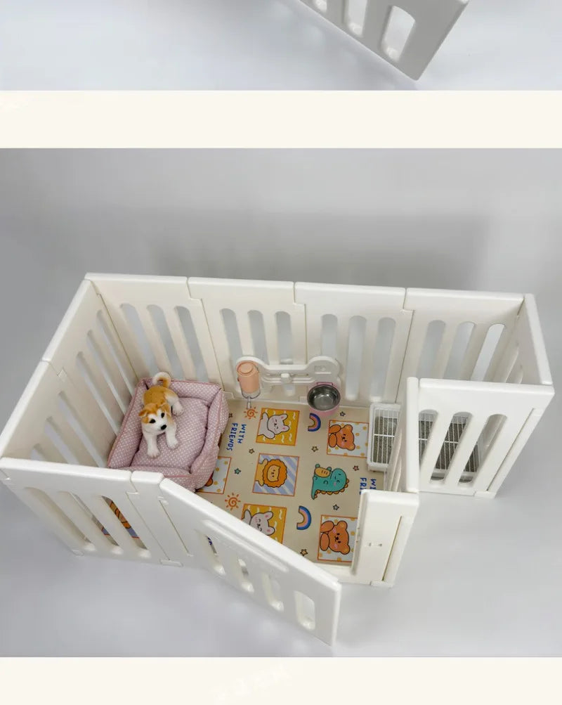 Open Top Small Dog Indoor Cage 66CM Away From Door Plastic Fence Eco-friendly Dog Cage Pet Animal Products Supplies Accessories