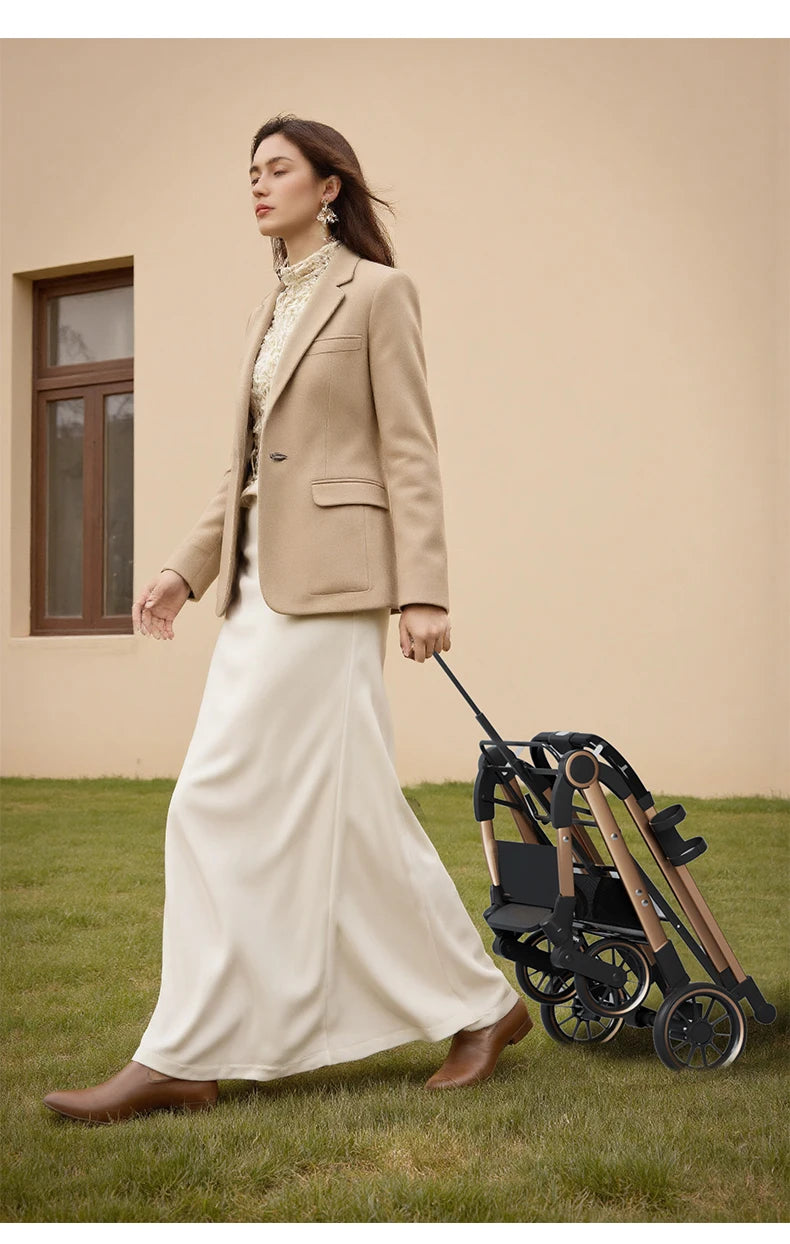 Pet 2-in-1 Portable Foldable Pet Strollers with Detachable Bag for Dogs Cats and Small Outdoor Pet Carts Basket Can Be Separated