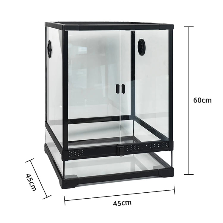 Relaxlines Ecological Landscape Rainforest Style Glass Terrarium Reptile Tank Aquarium Breeding Reptile Terrarium Tank