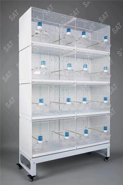 New Arrival Factory Wholesale Big Breeding Cage For Sale Multilayer Movable Splice Love Bird Cage With Roller Base