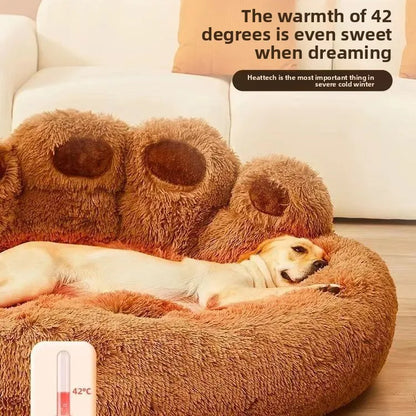 1Pcs Kennel Winter Warm Medium and Large Dog Corgi Golden Retriever Dog Bed Velvet Sofa Sleeping Mat Four Seasons Pet Products